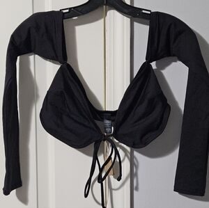 SKIMS Black Swim Top